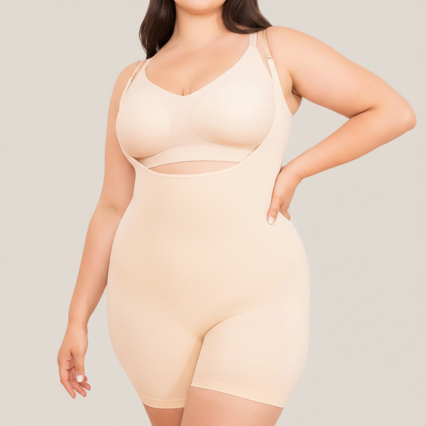 Open Bust Bodysuit Shaper Short